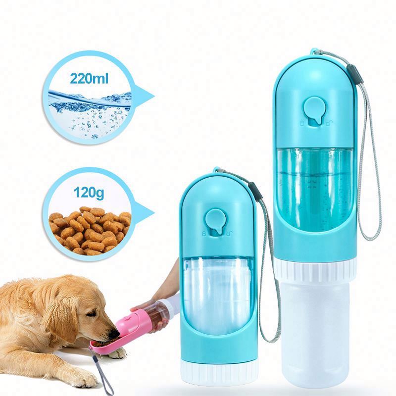 Distributore portatile di bottiglie d'acqua per animali domestici cù alimentatore (4)